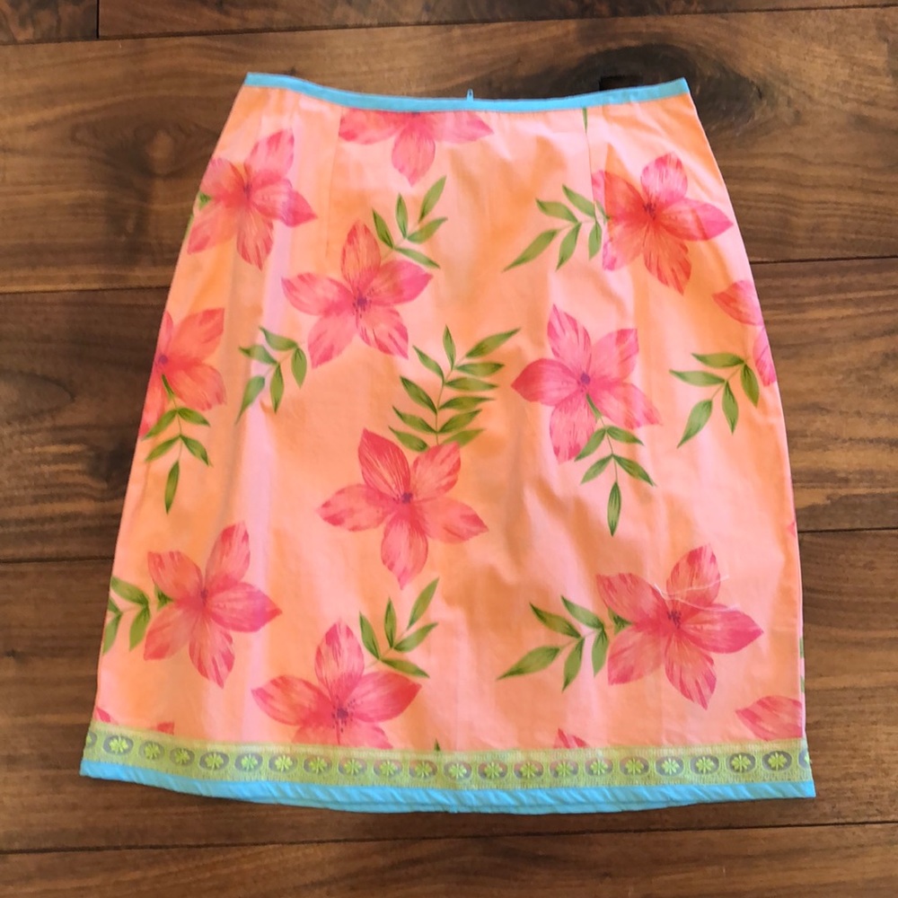 ROXY boho flower print knee length skirt